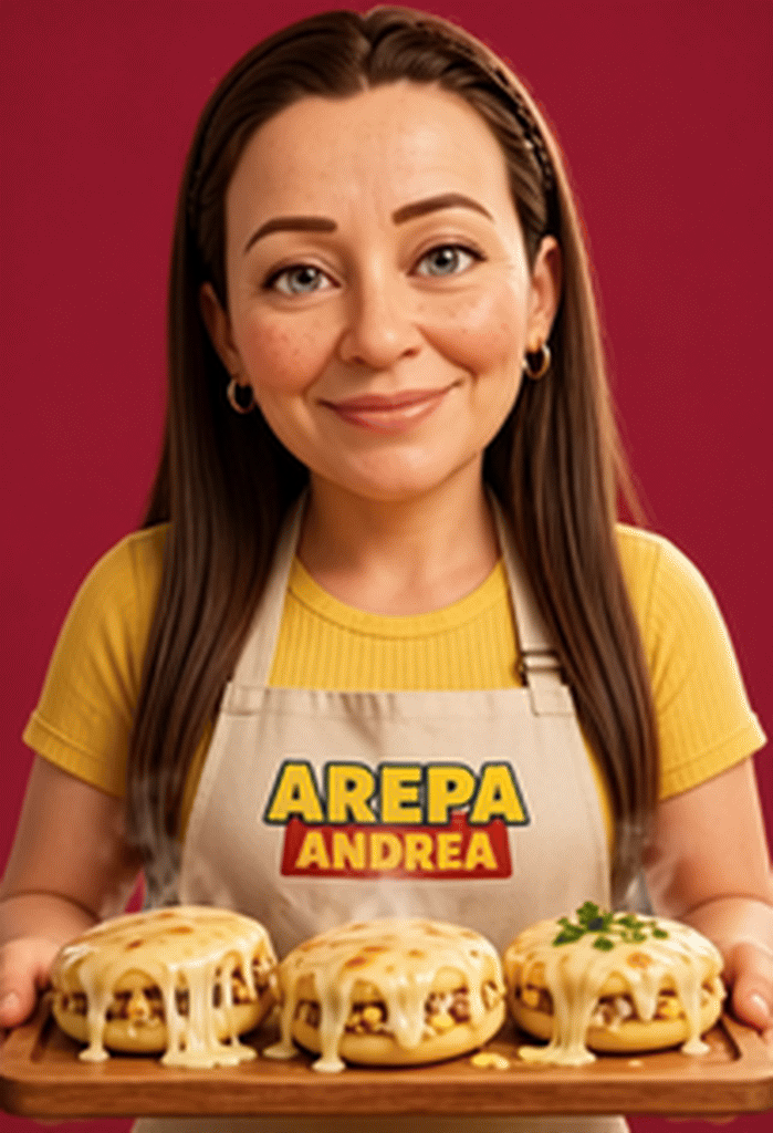 Andrea invitando a pedir